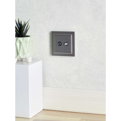 BRITE Рамка 1-местная IP44 РУ-1-БрС-44 сталь IEK