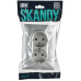 SKANDY Розетка 2-местная с заземлением с защитными шторками 16А в сборе SK-R07S серебряный IEK