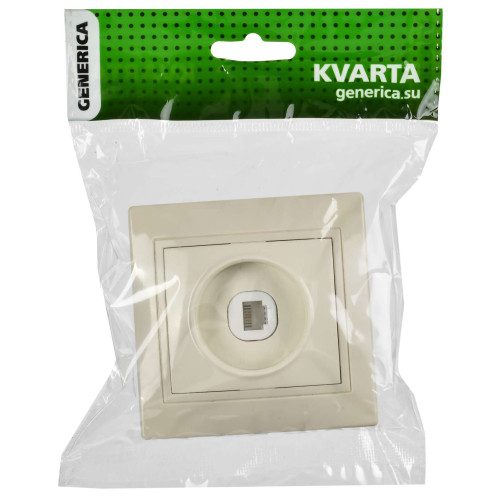 KVARTA Розетка 1-местная телефонная RJ11 РТ10-ККм кремовый IEK KVARTA Розетка 1-местная телефонная RJ11 РТ10-ККм кремовый IEK