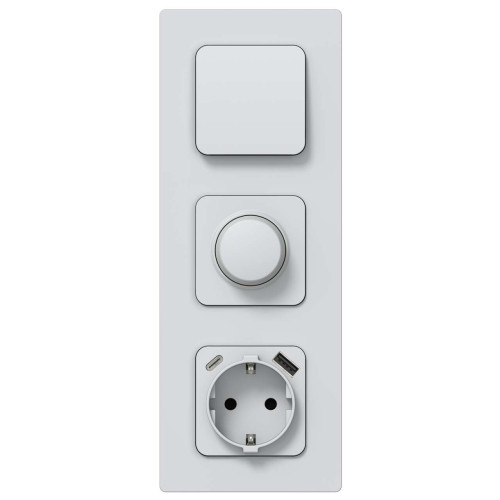 FLITE Розетка 1-местная с заземлением с защитными шторками 16А с USB A+C 20Вт безвинтовое крепление РСЮшс11-1-ФлЖ жемчуг IEK