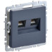 BRITE Розетка двойная RJ11+RJ45 кат.5E РК/Т12-БрМ маренго IEK