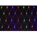 Гирлянда сеть 1,5х1,5м 160 светодиодов RGB IP20 прозрачный шнур 3м 230В контроллер 8 сцен IEK