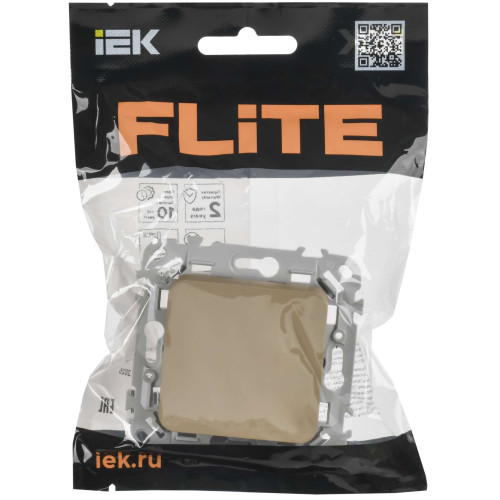 FLITE Выключатель 1-клавишный 10А ВС11-1-0-ФлХ хаки IEK
