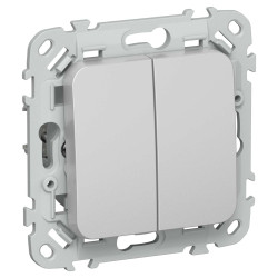 FLITE Выключатель жалюзи с блокировкой 10А ВЖ42-2-0-ФлА алюминий IEK