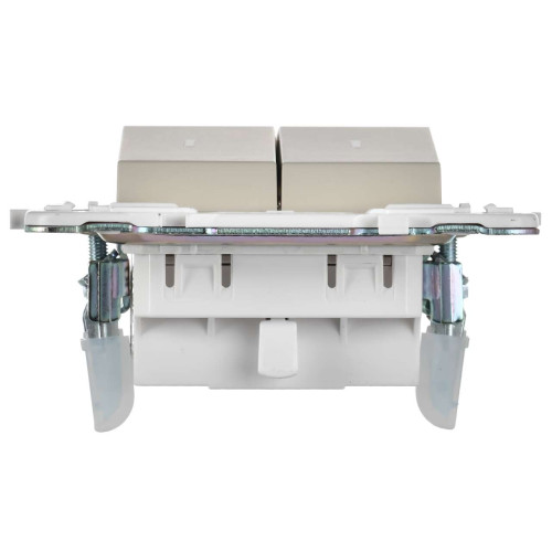 SKANDY Выключатель 2-клавишный с индикацией 10А SK-V09B бежевый IEK