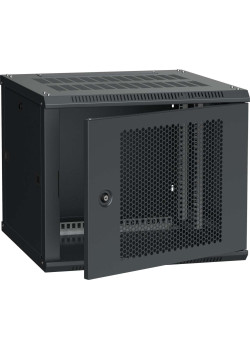 ITK Шкаф настенный LINEA W 9U 600х600мм дверь перфорированная RAL 9005