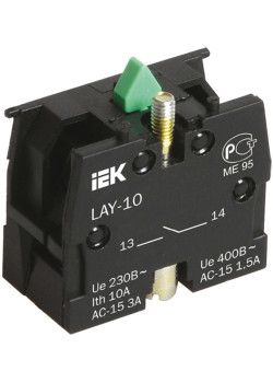 Контактный блок для светосигнальной арматуры 1NO LAY5 IEK