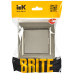 BRITE Выключатель 1-клавишный 10А в сборе ВСР10-1-0-БрШ шампань IEK