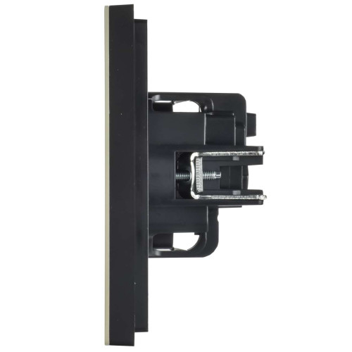 FORTE&PIANO Розетка 1-местная с заземлением без защитных шторок винтовое крепление 16А FP816M металл серый сланец IEK