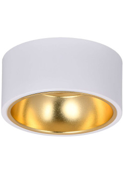 Светильник 4017 накладной потолочный под лампу GX53 белый/золото IEK