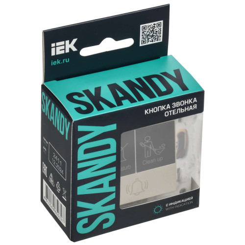 SKANDY Кнопка звонка с индикацией для отелей 10А SK-V17Sh шампань IEK