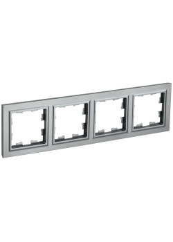 BRITE Рамка 4-местная РУ-4-БрС сталь IEK