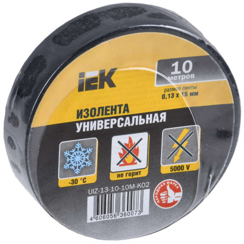 MIXTAPE 3 Изолента 0,13х15мм черная 10м IEK