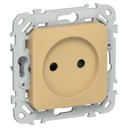 FLITE Розетка без заземления с защитными шторками 10А РСш01-0-ФлШм шамуа IEK