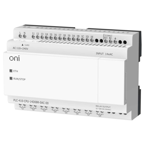 ПЛК 410 Модуль ЦПУ 14 DI 8 RO 220В DC с Ethernet портом без экрана ONI