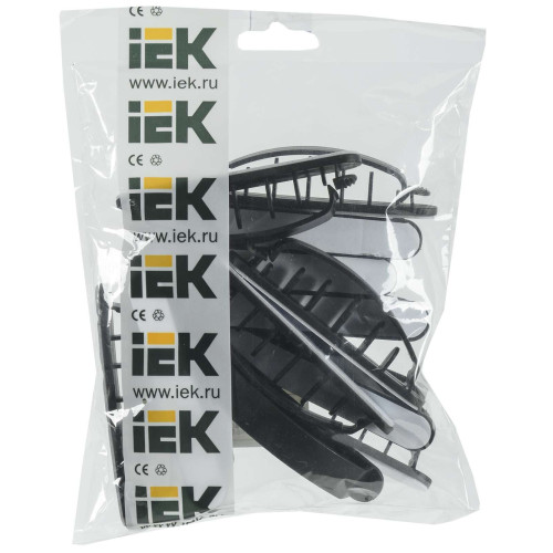 Клипса самоклеящаяся КС-5 черная (12шт)IEK