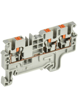 ARMAFIX Клемма пружин. Push-in CP-MC 3 вывода 2,5мм2 серая IEK