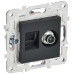 SKANDY Розетка двойная TV+RJ45 кат.6 SK-A15G графит IEK