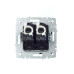 BRITE Розетка компьютерная двойная RJ45 кат.5E РК10-2-БрШ шампань IEK