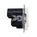 BRITE Розетка 1-местная с заземлением с защитными шторками 16А с USB A+A 5В 2,1А РЮш10-1-БрЖ жемчуг IEK
