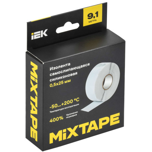 MIXTAPE PRO Изолента самослипающаяся силиконовая резиновая 0,5х25мм 9,1м 70 IEK