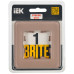 BRITE Рамка 1-местная РУ-1-2-Бр стекло дымчатый RE IEK