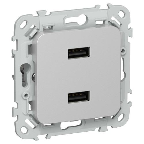 FLITE Розетка USB A+A 3,1А РЮ-2-ФлА алюминий IEK