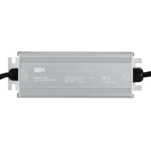 Драйвер LED ИПСН-PRO 100Вт 24В блок - шнуры IP67 IEK Драйвер LED ИПСН-PRO 100Вт 24В блок - шнуры IP67 IEK