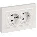 BRITE Розетка 2-местная с заземлением с защитными шторками плоская 16А в сборе РСшПл12-3-БрБ белый BRITE Розетка 2-местная с заземлением с защитными шторками плоская 16А в сборе РСшПл12-3-БрБ белый