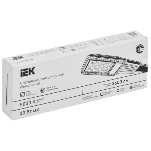 Светильник светодиодный консольный ДКУ 1011-30Ш 5000К IP65 IEK