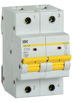 KARAT Автоматический выключатель ВА47-150 2P D 125А 15кА IEK