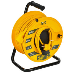 GARDEN Катушка УК50 1 место с заземлением с термозащитой 3х1,5мм2 50м IEK