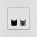 ETIKA Розетка двойная RJ11+RJ45 кат.5E UTP белый
