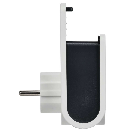 Адаптер Т-03/01 1 место 2P+PE 16А 2хUSB A+C 20Вт с подставкой бело-черный IEK