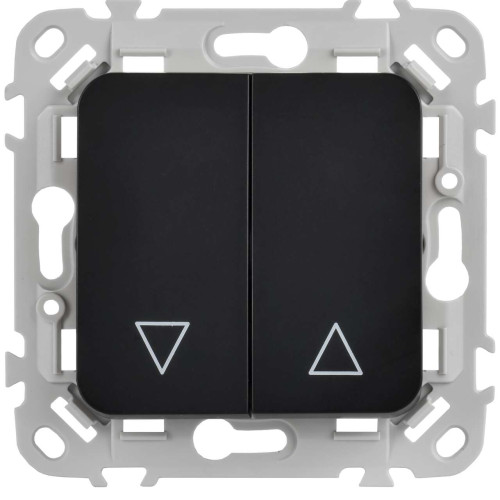 FLITE Выключатель жалюзи 10А ВЖ52-2-0-ФлЧ черный IEK