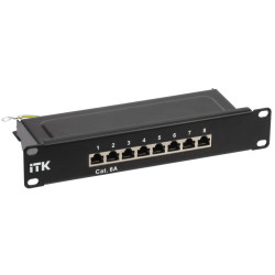ITK 1U патч-панель кат.6A STP 8 портов 10