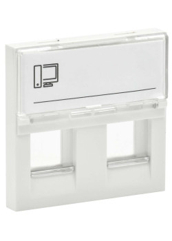 PRIMER Панель лицевая Keystone (2 модуля 2 входа) белая IEK