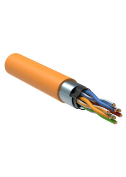 ITK Витая пара F/UTP кат.5E 4х2х24AWG solid LSZH нг(А)-HF оранжевый (305м)