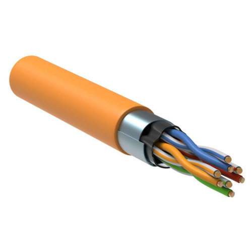 ITK Витая пара F/UTP кат.5E 4х2х24AWG solid LSZH нг(А)-HF оранжевый (305м)