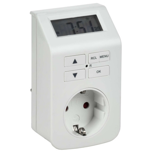 РТЭ-5 Розетка-таймер электронный 1мин 7дн 112on/off 16А IP20 белая IEK