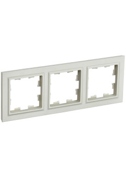 BRITE Рамка 3-местная РУ-3-БрКр бежевый IEK