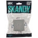 SKANDY Выключатель 1-клавишный с индикацией 10А SK-V07S серебряный IEK