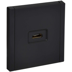 FORTE&PIANO Розетка HDMI FP140M металл черный IEK