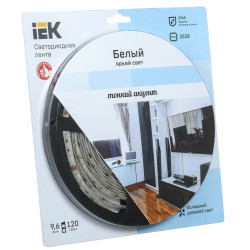 Лента светодиодная 5м блистер LSR-3528W120-9.6-IP65-12V IEK-eco