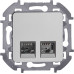INSPIRIA Розетка компьютерная двойная RJ45 категория 5Е UTP алюминий