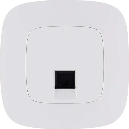 Valena ALLURE.Информационная розетка одиночная RJ45 Кат.5е UTP.С лицевой панелью.Белая