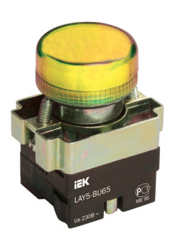 Индикатор LAY5-BU65 d=22мм желтый IEK