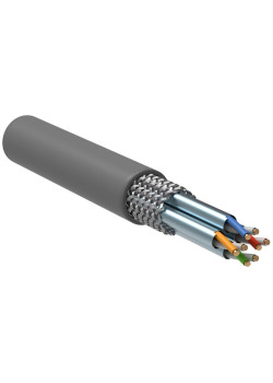 ITK Витая пара S/FTP кат.6A 4х2х23AWG solid PVC серый (305м)