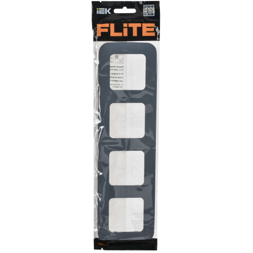 FLITE Рамка 4-местная РУ-4-А-ФлМ маренго IEK