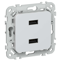 FLITE Розетка USB A+A 3,1А РЮ-2-ФлЖ жемчуг IEK